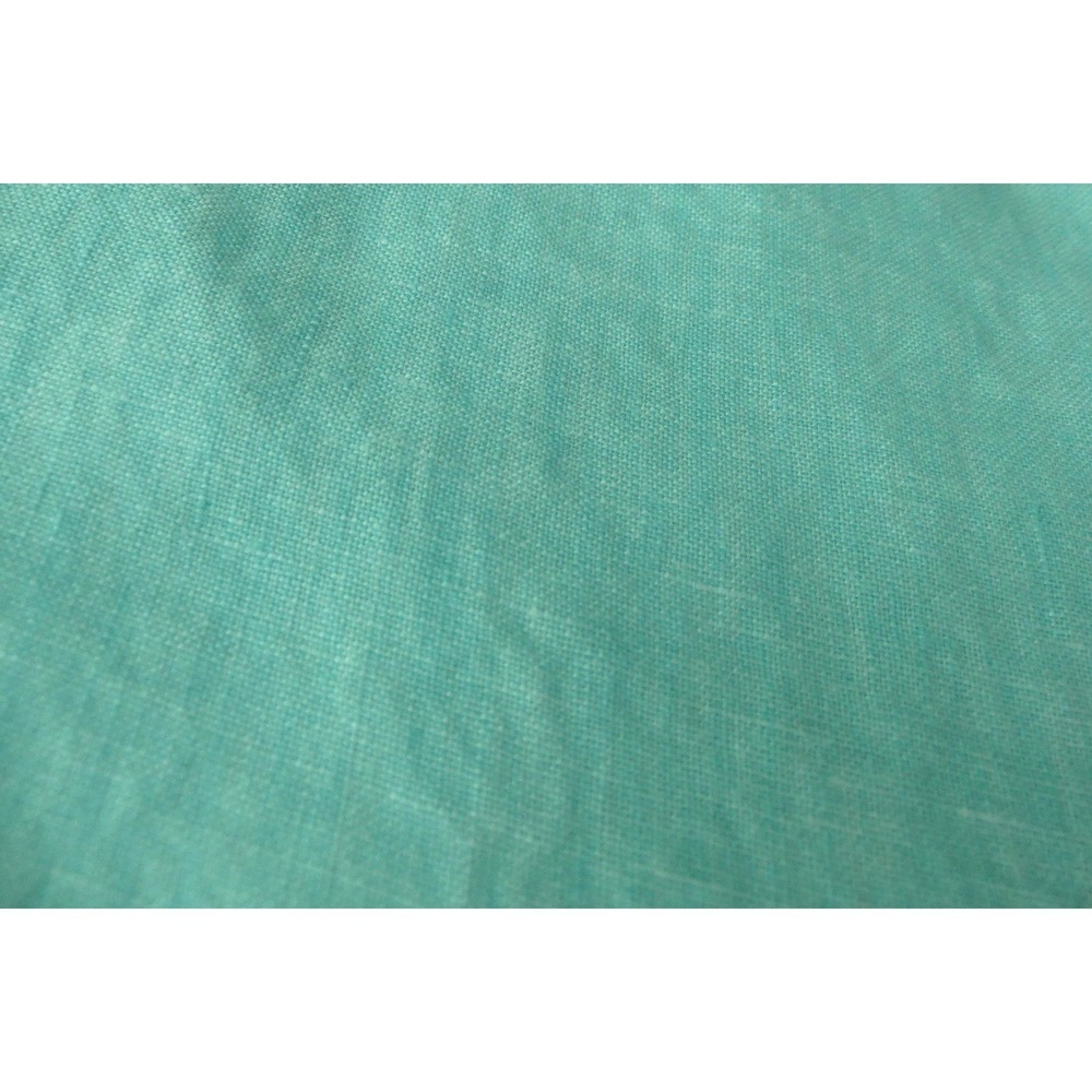 Talbots Womens Aqua 100% Linen Button Shirt Roll Sleeve Blouse S Summer Beach - Picture 5 of 7
